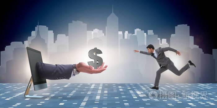 在他的創業企業接受投資的商人