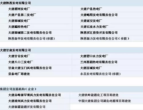 五大電力集團公司下屬電廠 部分 明細 留著很有用