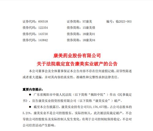 st康美大股東宣告破產 背后主角曾是這一地首富,身家一度高達160億元